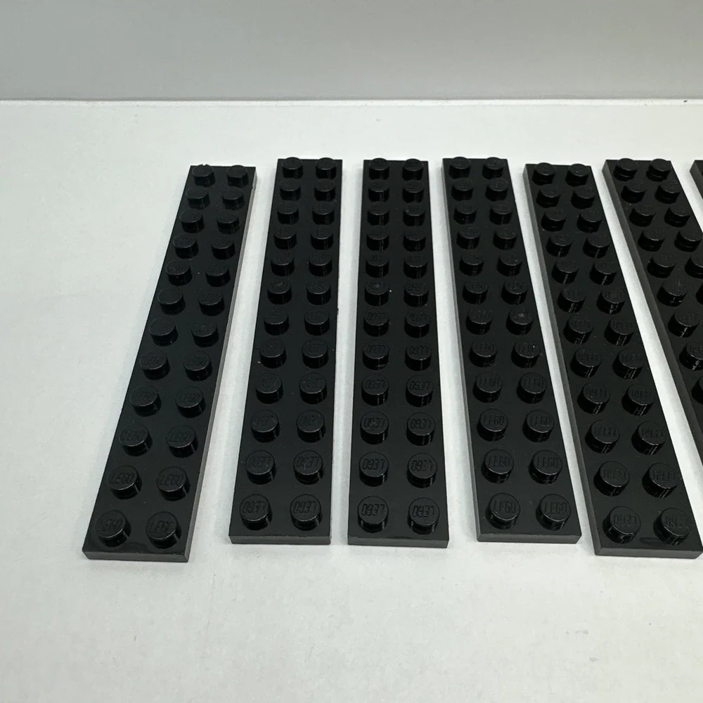 LEGO® Part # 2445 Black 2x12‎ Plate Lot Of 10